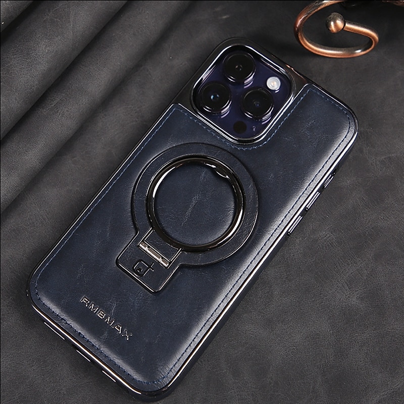 Phone Case For iPhone 16 15 14 Pro Max Plus 13 12 Pro Max Back Cover Magnetic Adsorption with Stand Holder Magnetic Full Body Protective Retro TPU PU Leather 2026 - $23.99 –P18