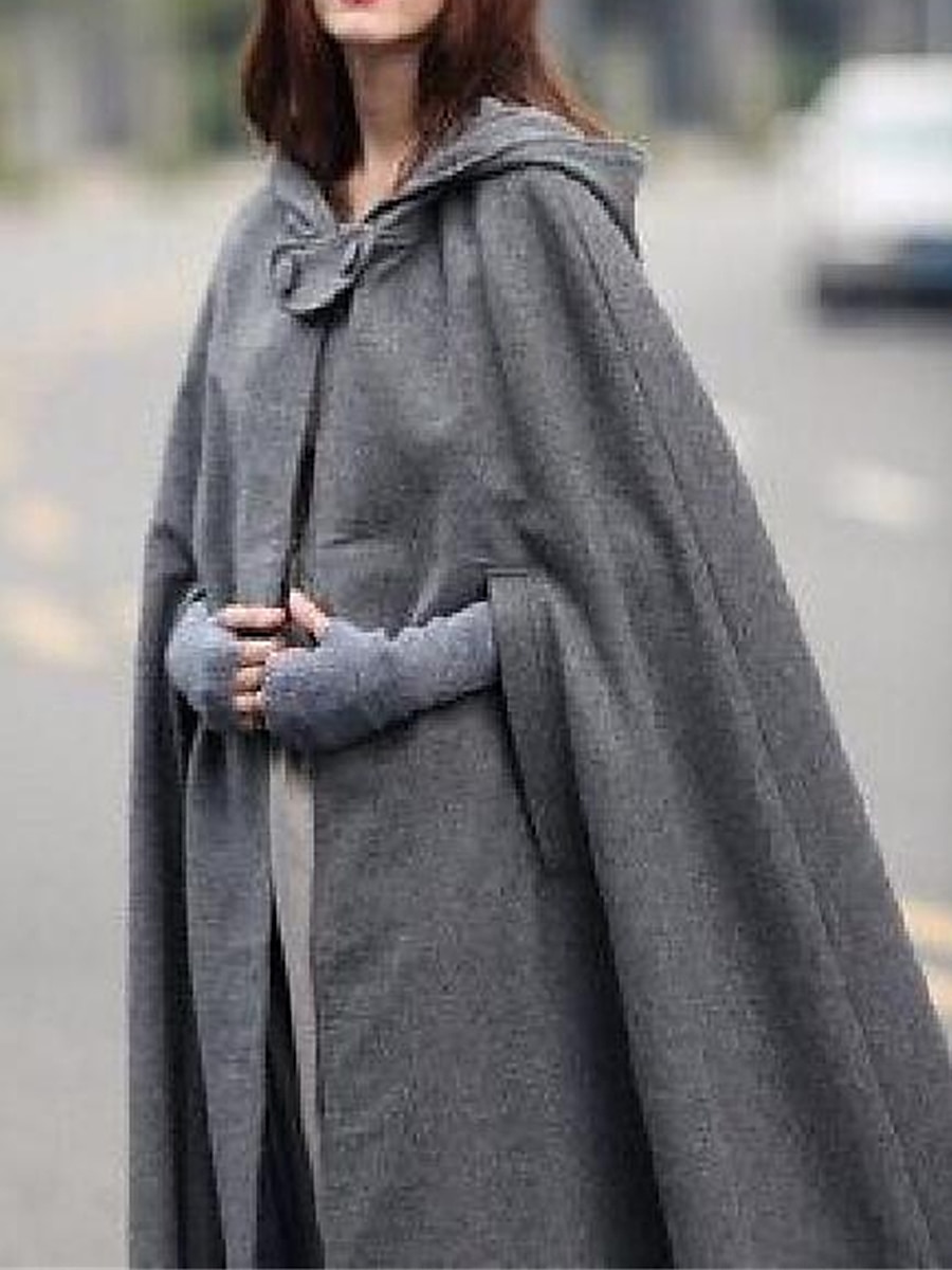 Mujer Capa / Capas Exterior Ropa Cotidiana Noche Otoño Invierno Largo Abrigo Ajuste regular Resistente al Viento Mantiene abrigado Elegante Estilo clásico Casual Chaquetas Manga 3/4 Plano Demasiado 2025 - $34.99 –P3
