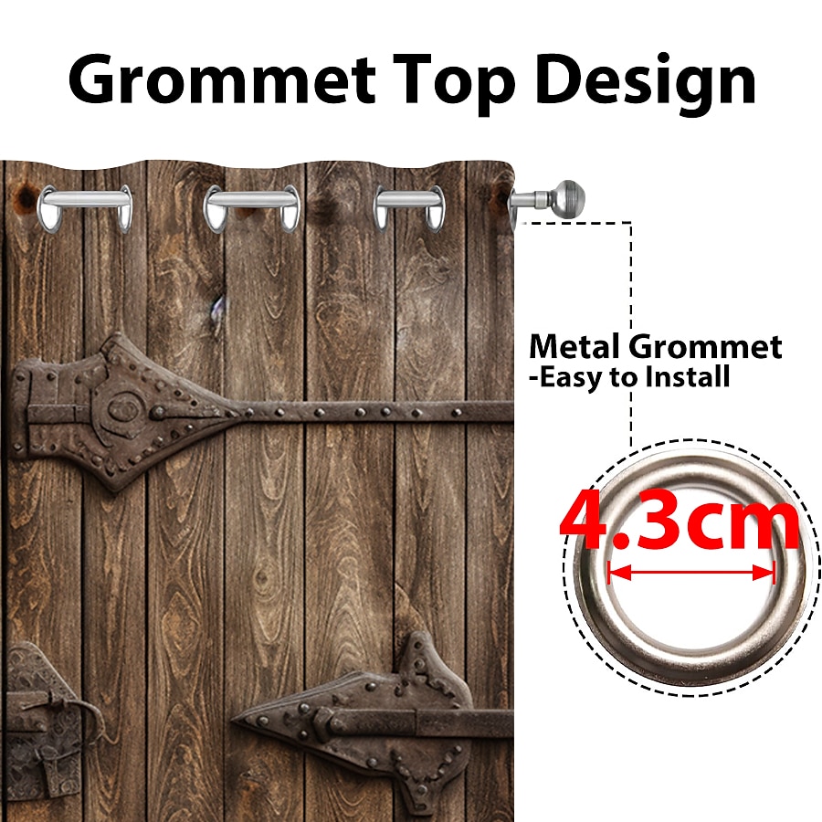затемненные шторы, шторы, люверсы для фермы, люверсы, деревянные двери сарая, шторы, панели для гостиной, спальни, двери, кухни, окна, термоизоляция, затемнение комнаты 2026 - $50.99 –P6