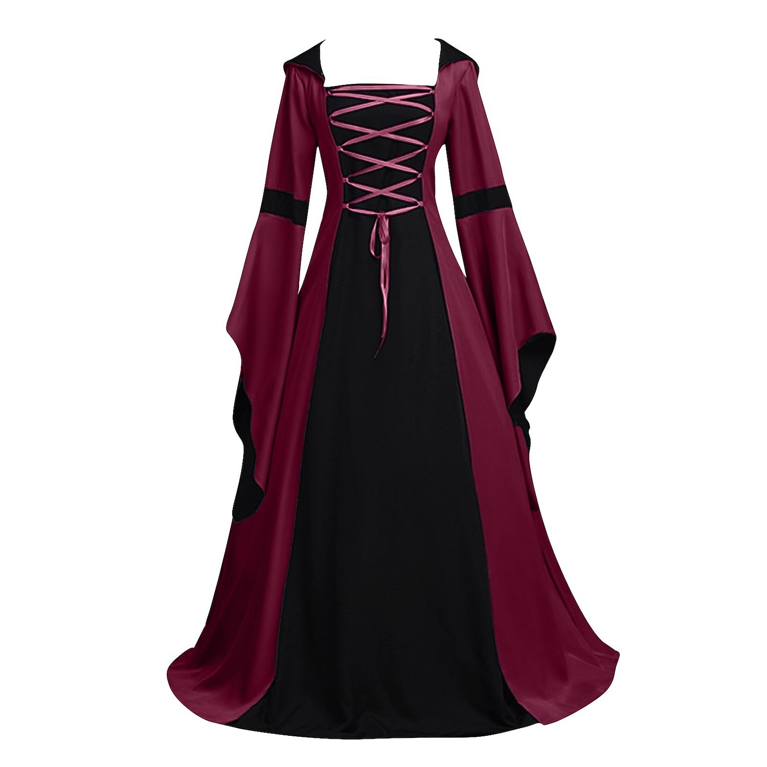 Retro Vintage Medieval Renaissance Dress Viking Elven Color Block Women's Celtic Fantasy Royal Halloween Carnival Masquerade LARP Adults' Dress 2025 - $56.99 –P2