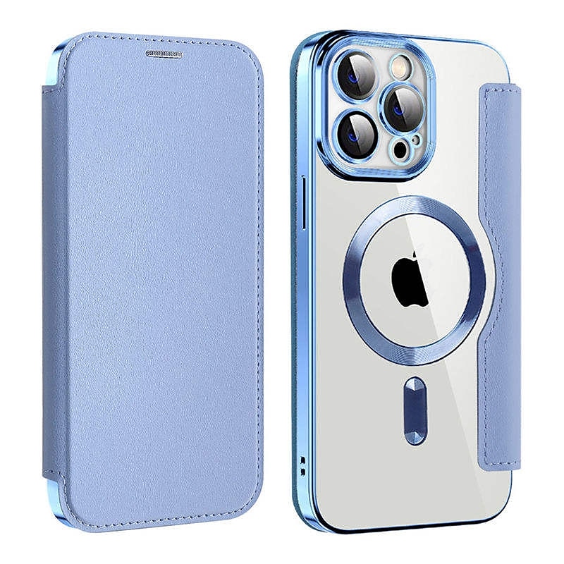 Coque de téléphone MagSafe avec dos transparent et fente pour carte – couvercle rétro cuir PU pour iPhone 16e 16 15 Pro Max Plus 14 13 12 11 de 2025 ? $22.99 –P10