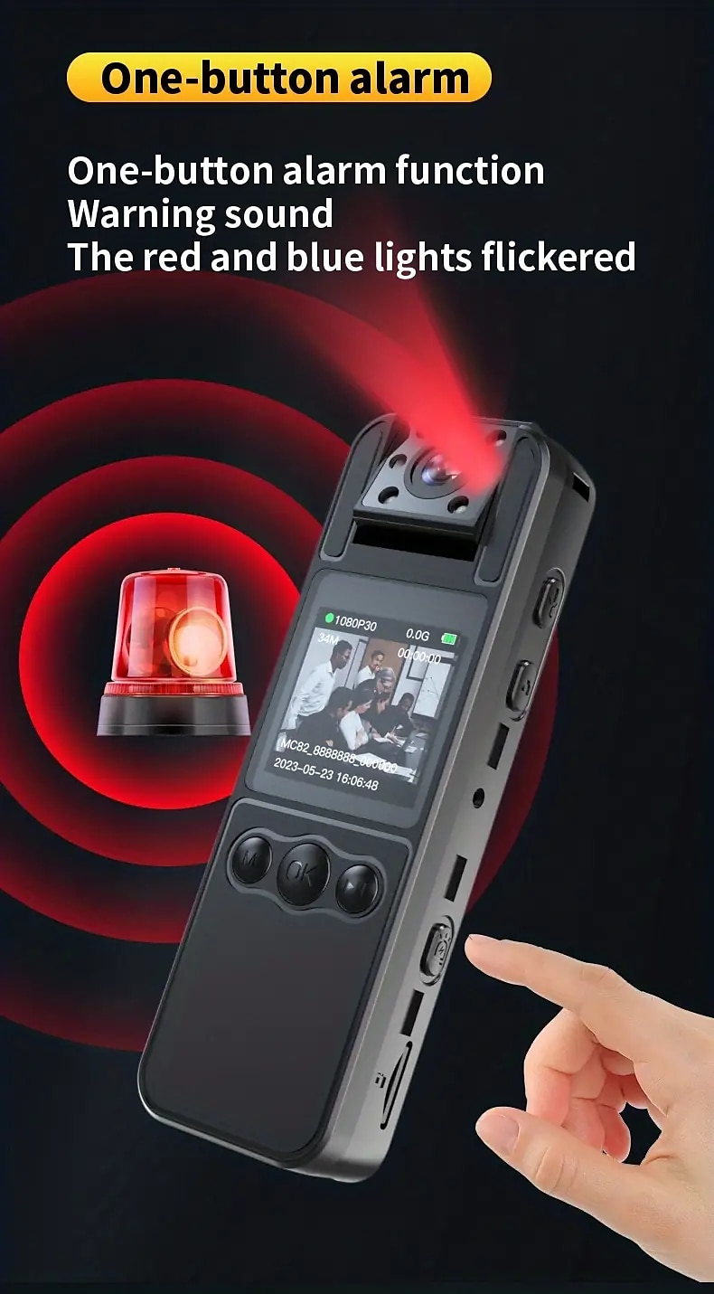 1080P Ultra Clear Camera No WiFi Function Mini Back Clip-on Camera Recorder Can Flip Lens Small Security Portable Camera 1.3 Inch Color Screen Side Recording Side Viewing Suitable For Home And 2025 - $83.99 –P11