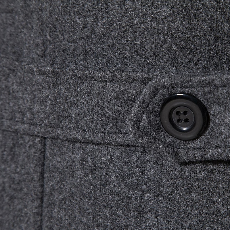 Herr Vinterkappa Peacoat Trenchcoat Utomhus Dagliga kläder Höst vinter 95% polyester 5% bomull Ytterkläder Kläder Mode Streetwear Slät Kavajslag Dubbelknäppt 2025 - $47.99 –P1