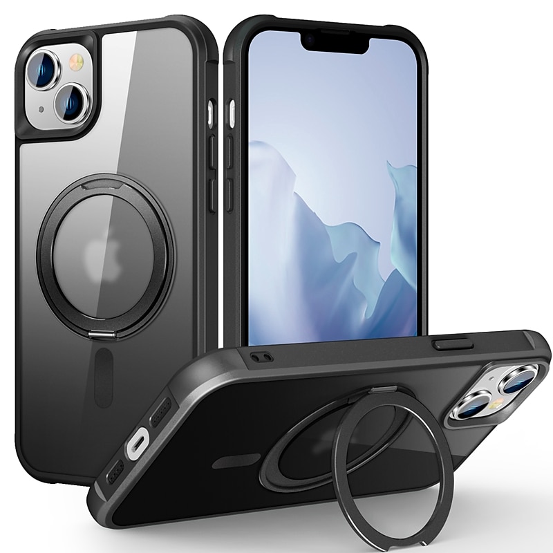telefono Custodia Per iPhone 17 Pro Max 17 Air 16e 13 12 11 Pro Max Con Magsafe Supporto ad anello Magnetico Supporta la Ricarica Wireless Tinta unica TPU PC del 2025 a $19.99 –P2