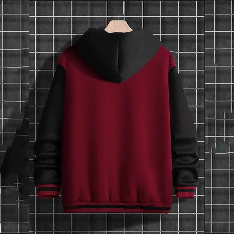 Voor heren Bomberjack Overgangsjack Varsity-jas Buiten Vakantie Warm Knop Zak Herfst Winter Kleurenblok Modieus Streetwear Opstaande boord Normaal Appel Groen Zwart Bordeaux Bruin Groen Jacks 2025 - $28.99 –P7