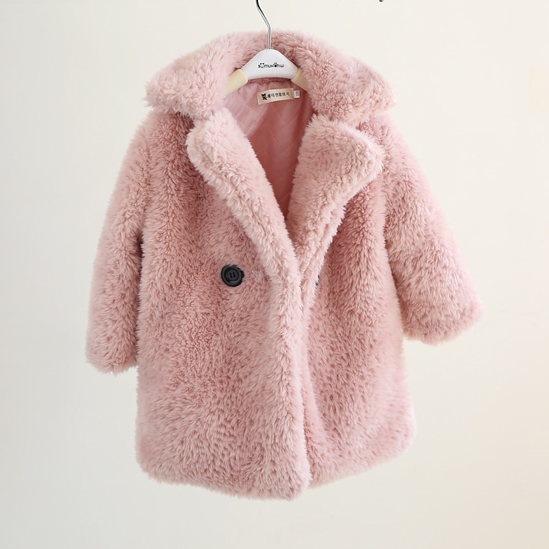 Kids Girls' Faux Fur Coat Solid Color Fashion Tassel Fringe Formal Coat Outerwear 2-12 Years Spring White Yellow Pink 2026 - $33.99 –P4