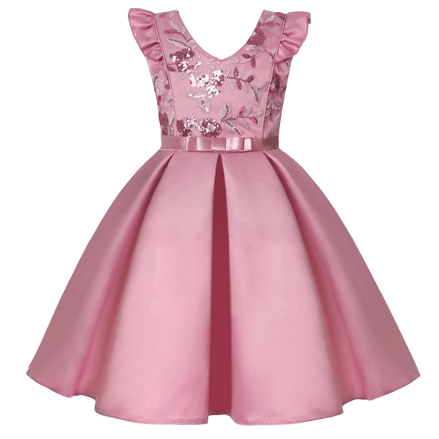 Kids Girls' Party Dress Solid Color Sleeveless Formal Performance Wedding Lace Adorable Daily Beautiful Cotton Midi Party Dress Floral Embroidery Dress Flower Girl's Dress Summer Spring Fall 3-10 2025 - $28.99 –P6