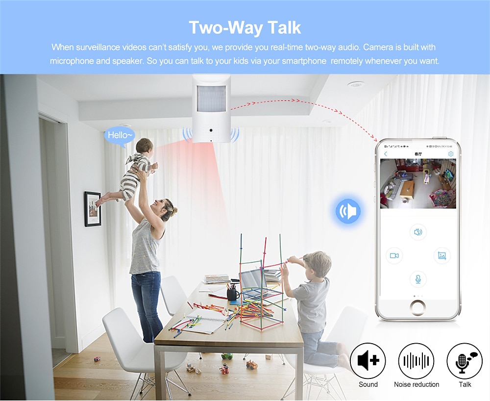 WIFI Pinhole Hidden PIR Style IR Audio IP Camera with Hikvision NVR Audio Two-way Voice Intercom 4K 8MP IMX415 5MP 2MP 2025 - $64.99 –P3