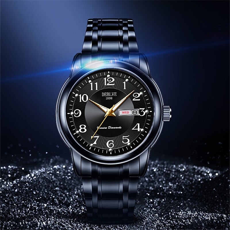 Ceasuri de lux pentru bărbați cu lumină impermeabile din oțel inoxidabil ceas cu cuarț dată calendar ceas de afaceri Relogio Masculino 2026 - $20.99 –P2