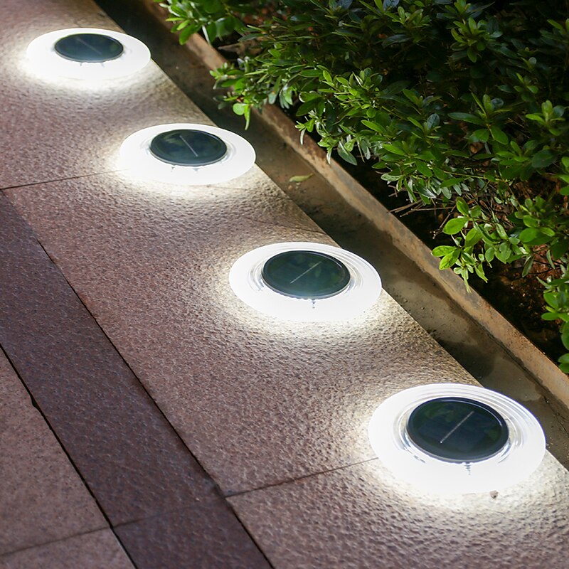 Solar-Untergrundleuchte, 28 LEDs, wasserdicht, für den Außenbereich, Rasenleuchte, Deckleuchte, in den Boden eingelassene Solar-Terrassenlampe, LED-Garten, Hof, Rasen, Gehweg, Dekor, Solar-Wandleuchte 2025 - $15.99 –P3