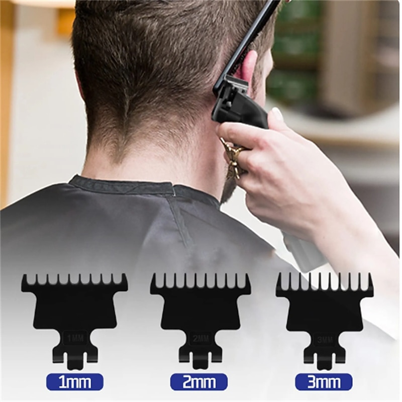 Черные триммеры KEMEI для мужчин беспроводные машинки для стрижки волос профессиональные парикмахерские триммеры USB перезаряжаемые беспроводные подарок на День Святого Валентина 2026 - $41.99 –P11