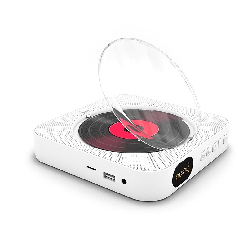Kc-909 φορητό cd player ενσωματωμένο ηχείο στερεοφωνικό cd player με διπλή υποδοχή ακουστικών 3,5 χιλιοστών led οθόνη led επιτοίχιας συσκευή αναπαραγωγής μουσικής cd με τηλεχειριστήριο IR υποστηρίζει 2025 - $107.99 –P1