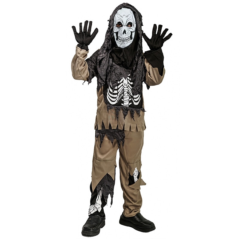 Kostra Czaszka Zombie Cosplay kostým Dětské Chlapecké cosplay Výkon Párty předvečer Všech svatých Karneval Plesová maškaráda Jednoduchý karnevalový kostým 2025 - $39.99 –P1