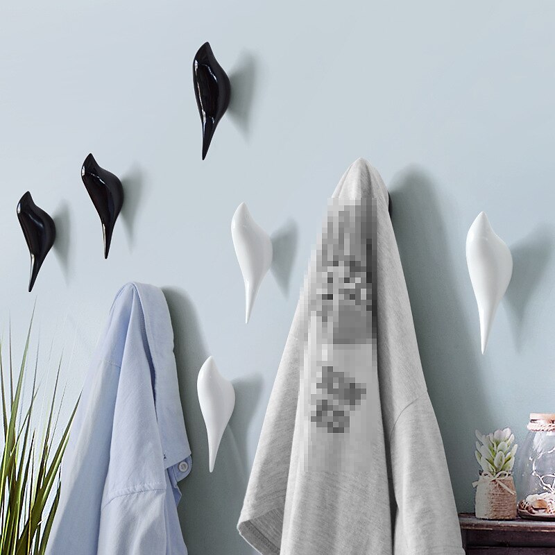 1/3 pezzi, ganci appendiabiti per uccelli di design con venature del legno - resina premium creativa montaggio a parete uccelli arte decorativa decorazione cappello asciugamano borsa appendiabiti del 2025 a $12.49 –P2