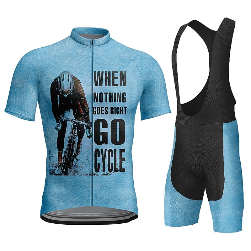 Hombre Maillot de ciclismo con culotte corto con tirantes Manga Corta MTB Bicicleta Montaña Ciclismo Carretera Verano Rojo Azul Marrón Graphic Letra y Número Bicicleta Almohadilla 3D Secado rápido 2026 - $49.99 –P16