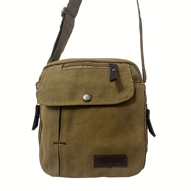 Men's Canvas Crossbody Shoulder Bag – Multi-Pocket Travel Messenger Bag with Zipper Compartments for Outdoor, Commuting, and Daily Use 2026 - $19.99 –P9