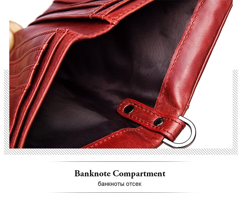 Anti-theft Brush RFID Leather Men's Wallet Multi-function Double zipper Vertical Wallet Top layer leather fashion casual change bag 2026 - $25.99 –P7