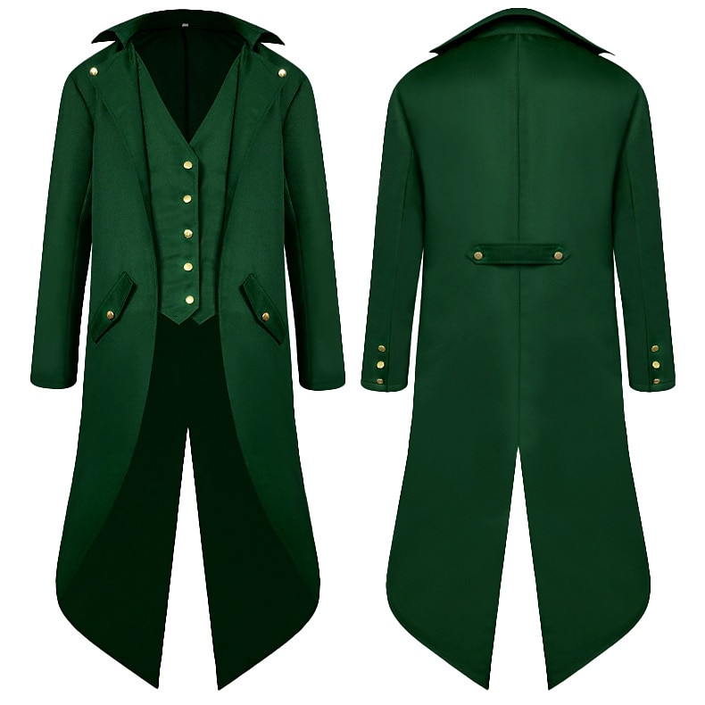 Men's Steampunk Vintage Tailcoat Jacket Medieval Costume Gothic Victorian Halloween Frock Coat 2025 - $29.99 –P19
