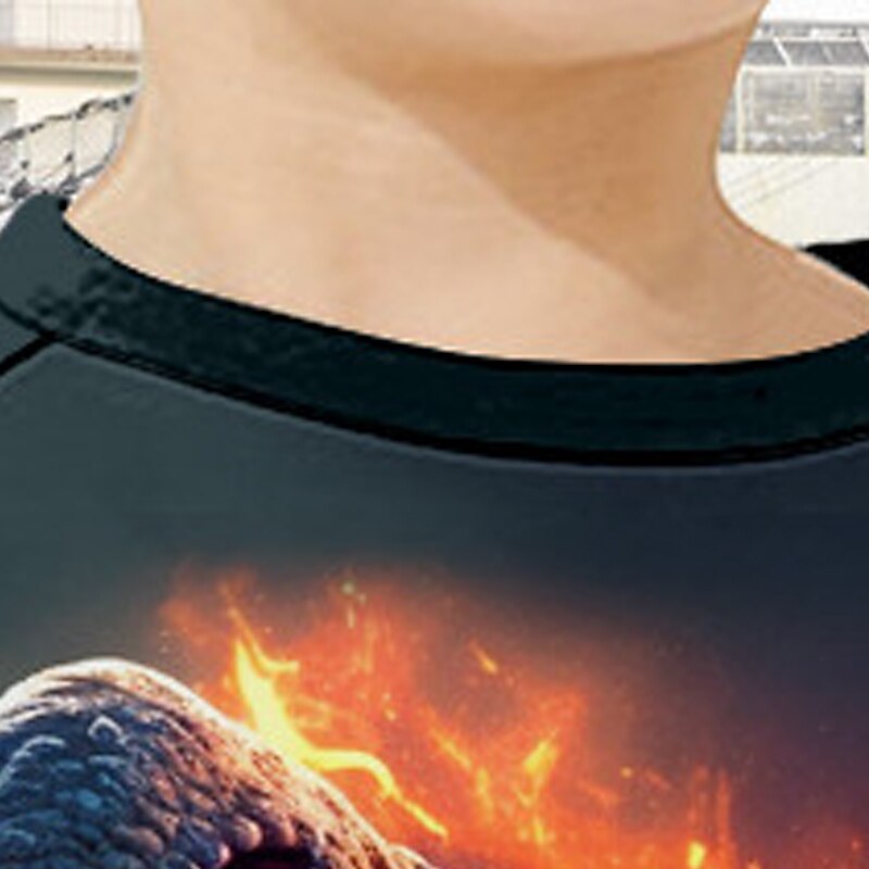 Gutt 3D Dinosaur Raglan-ermet skjorte Langermet 3D-utskrift Høst Vinter Sport Mote Gatemote Barn 3-12 år Crew-hals utendørs Avslappet Daglig Normal 2025 - $11.99 –P5