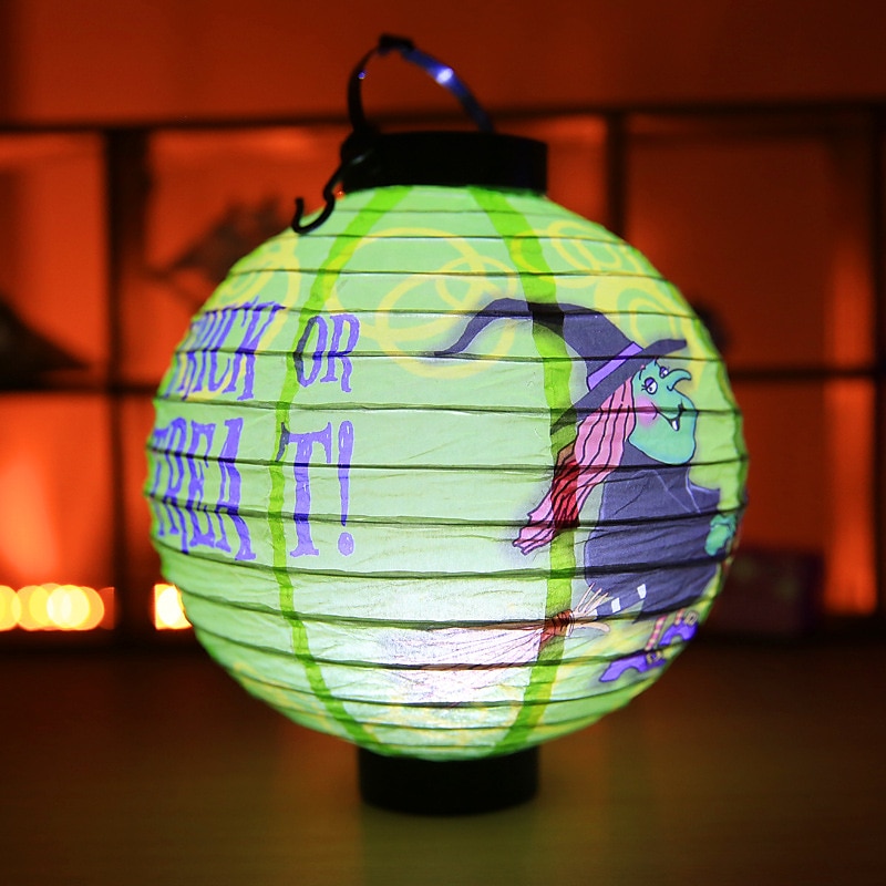 Halloween Paper Lantern Pumpkin Bat Spider Skeleton Castle LED Lantern Light for Indoor Outdoor Halloween Party Decor 2025 - $9.49 –P3