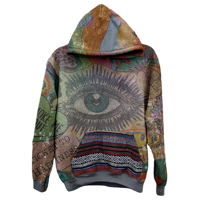 Hombre Tribal Estampados Sudadera Sudaderas Sudadera Manga Larga Sudadera con capucha Con Capucha Ropa de calle Impresión 3D Diario Deportes Impresión personalizada Marrón Estampado Primavera & Otoño 2025 - $31.99 –P2