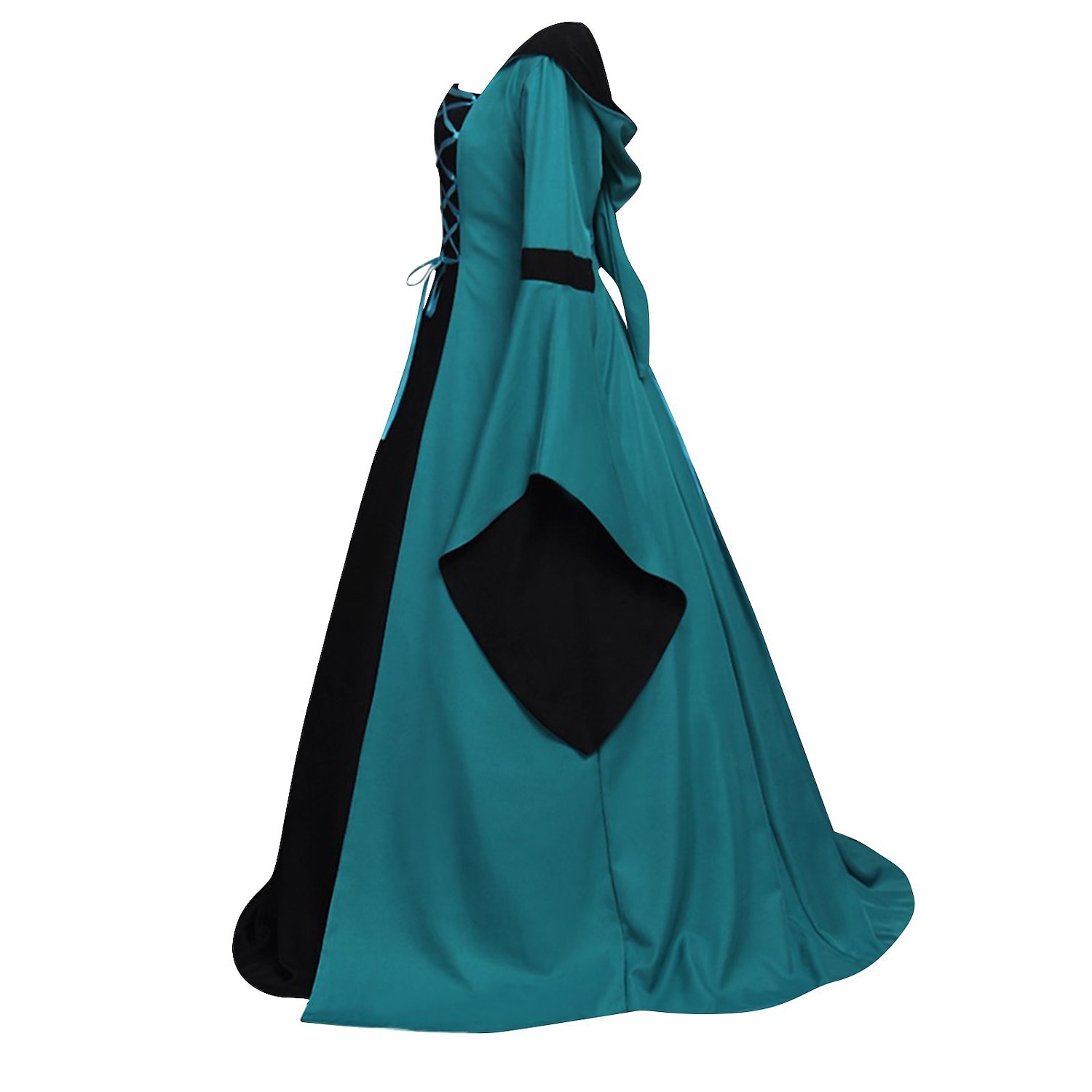 Retro Vintage Medieval Renaissance Dress Viking Elven Color Block Women's Celtic Fantasy Royal Halloween Carnival Masquerade LARP Adults' Dress 2025 - $56.99 –P9