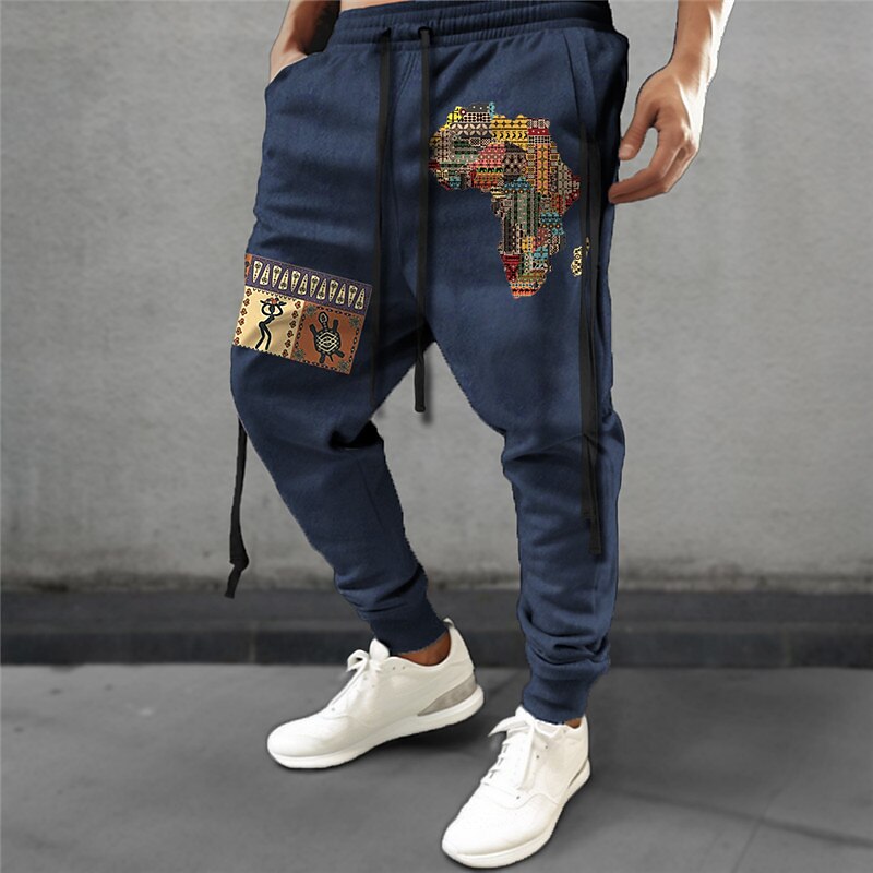 Etno Bandana Print Vinobraní Na běžné nošení Pánské 3D tisk Tepláky Běžci Kalhoty Venkovní ulice Běžné / Denní Polyester Černá Námořnická modř Zelená S M L Středně vysoký pas Pružnost Kalhoty 2025 - $25.99 –P3