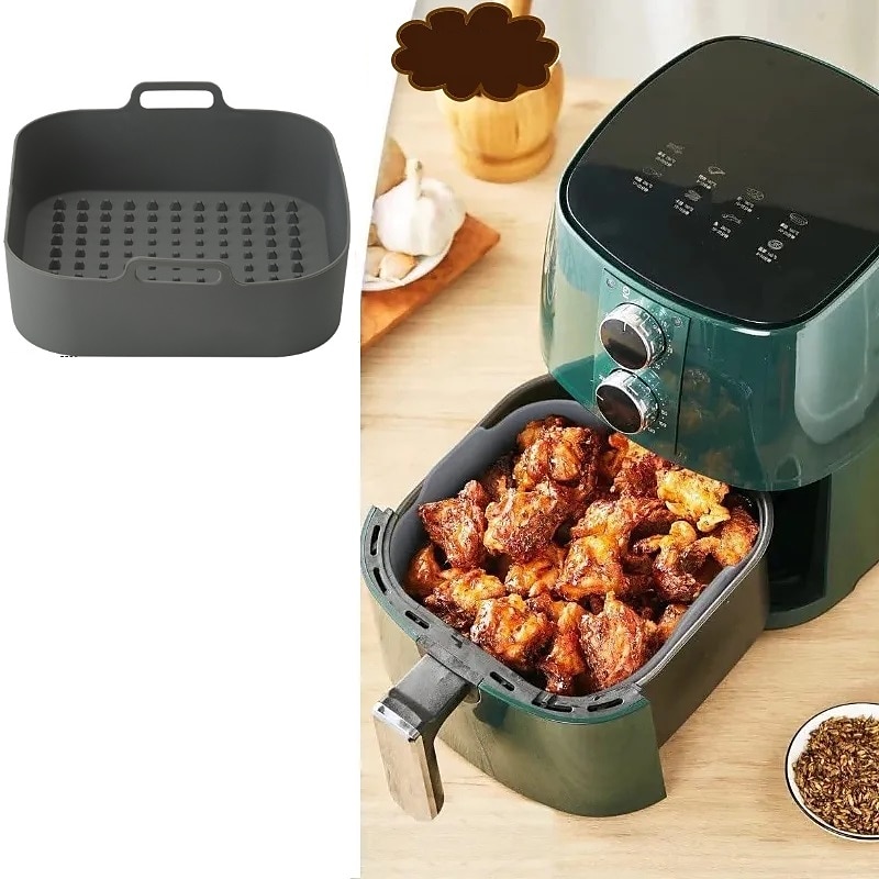 2 Pack Air Fryer Silicone Pot, Food Safe Nonstick Air Fryer Silicone, Heat Resistant, Easy Clean, Reusable Replacement Flammable Parchment Liner, Suitable for Fryer, Oven, Microwave 2025 - $13.99 –P9