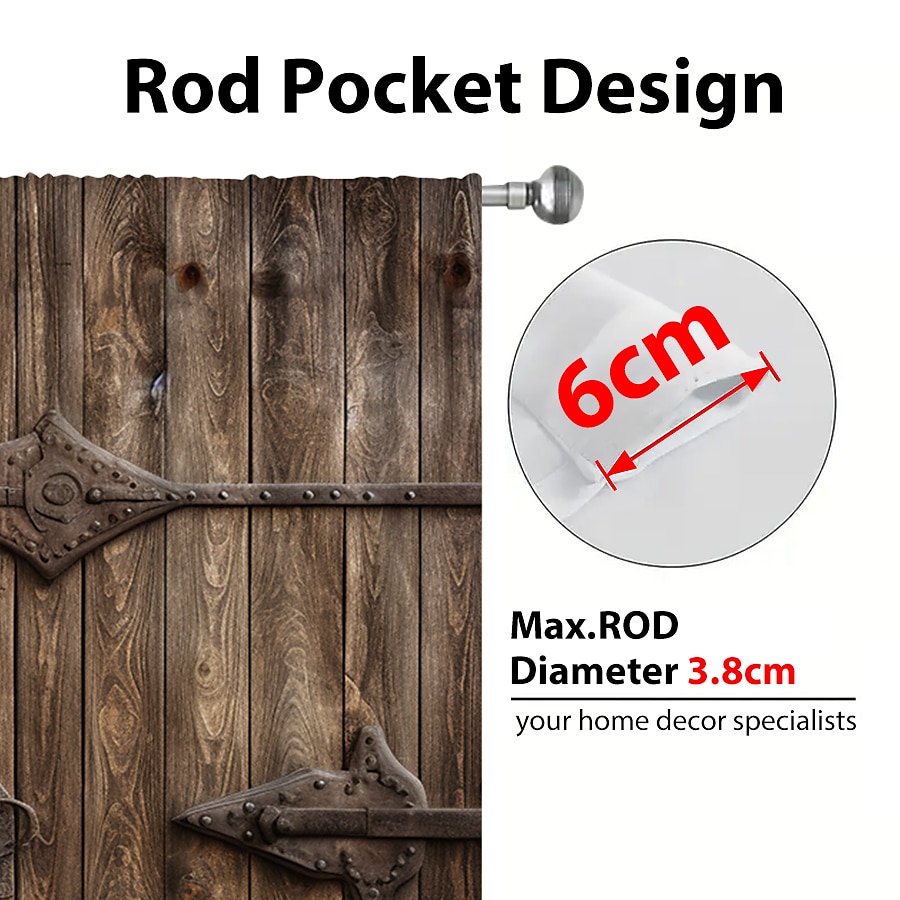 затемненные шторы, шторы, люверсы для фермы, люверсы, деревянные двери сарая, шторы, панели для гостиной, спальни, двери, кухни, окна, термоизоляция, затемнение комнаты 2026 - $50.99 –P8