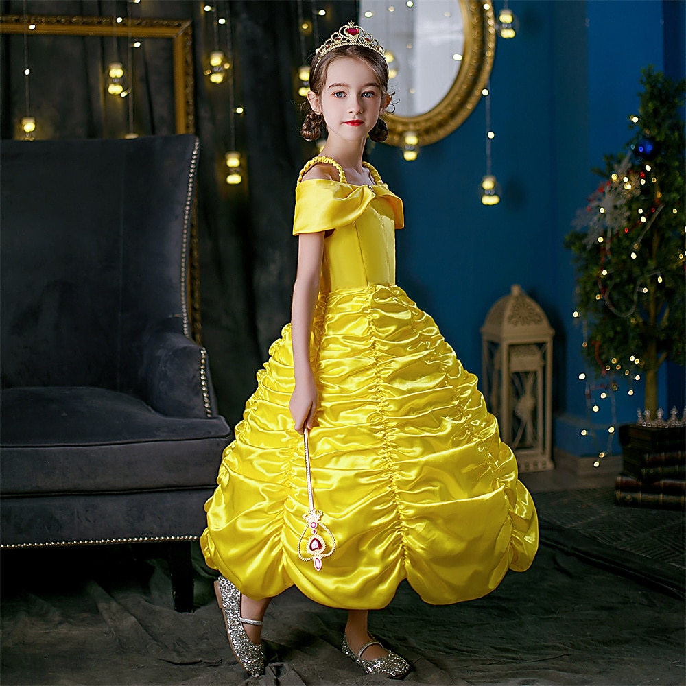 Sagolikt Prinsessa Söt Blommaflickaklänning Temafestdräkt Tyllklänningar Cosplay for Flickor Barn Karnival Maskerad 2026 - $48.99 –P10