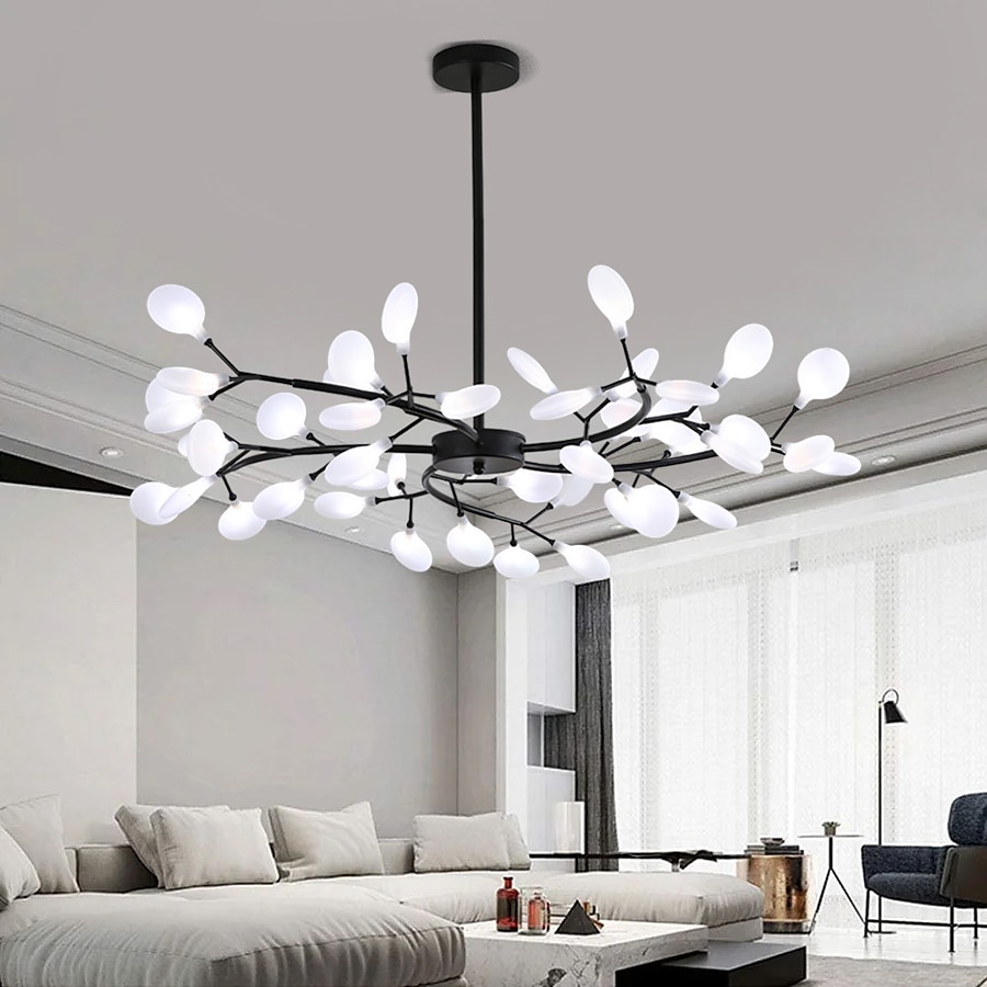 led μενταγιόν φως πολυέλαιος μαύρος χρυσός 18/30/36/45/54 κεφαλές σχεδίασης σπούτνικ μεταλλικά βαμμένα φινιρίσματα σπούτνικ μοντέρνο σκανδιναβικό στυλ 110-240v 2025 - $237.89 –P10