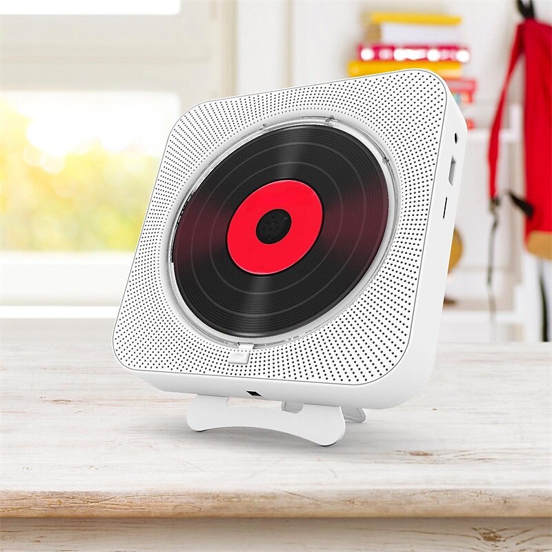 KC-909 Portable CD Player Built-in Speaker Stereo CD Players with Double 3.5mm Headphones Jack LED Screen Wall Mountable CD Music Player with IR Remote Control Supports CD/BT/FM/TF Card/AUX 2025 - $107.99 –P6