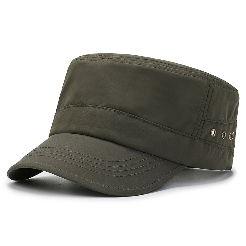 chapéu de cadete boné militar básico todos os dias estilo militar boné caminhoneiro chapéu militar de topo liso clássico boné de beisebol clássico ajustável de 2025 por $15.99 -P5