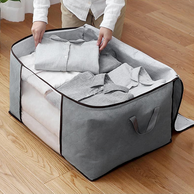 6pcs Clothes Comforter Storage Bags 90L Large Capacity Clothing Organizers with Reinforced Handles Thick Breathable Fabric Foldable Underbed Containers for Bedding Comforter Blank 2025 - $35.99 –P8