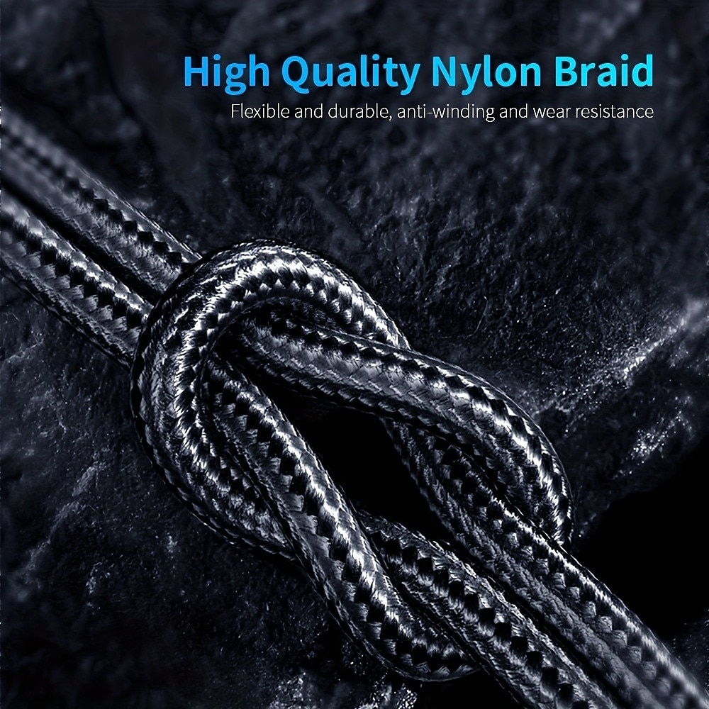 Essager Magnetic Charging Cable 540 Rotating Magnetic Phone Charger Nylon Braided Magnetic USB Cable For Phone Samsung Xiaomi Fast Charger Cord Phone Data Wire 3 In1 2025 - $15.99 –P6