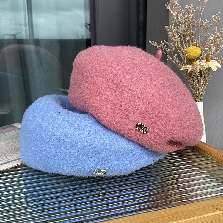Hats Headwear Polyester / Cotton Blend Beret Hat Casual Holiday Retro Elegant With Pure Color Splicing Headpiece Headwear 2025 - $17.99 –P4