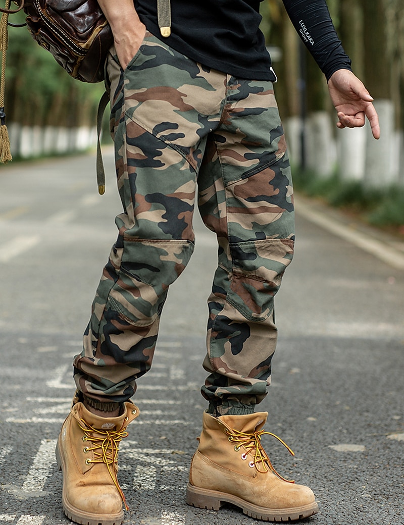 Buy MUST WAY Men's Cargo Trousers Army Camo Combat Casual Fishing Hiking  Work Trousers with 8 Pockets Online at desertcartINDIA