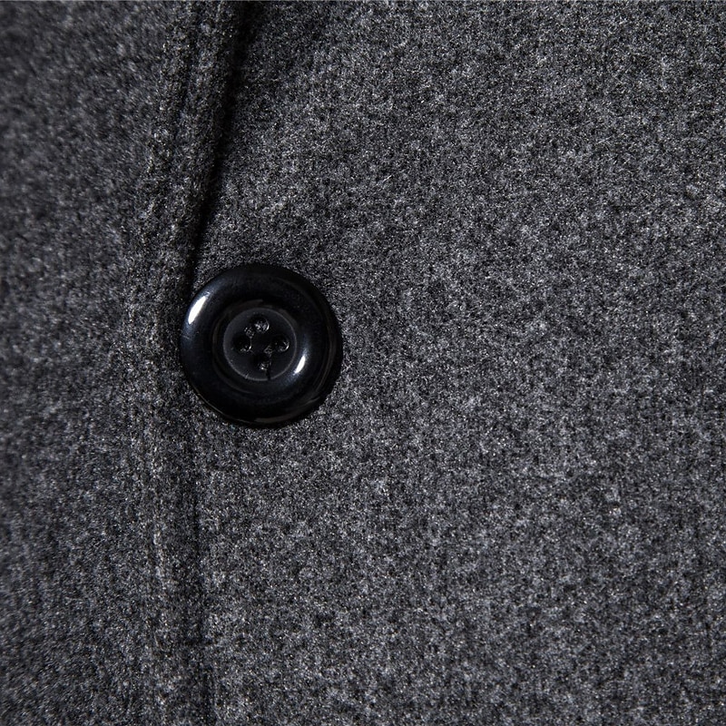 Herr Vinterkappa Peacoat Trenchcoat Utomhus Dagliga kläder Höst vinter 95% polyester 5% bomull Ytterkläder Kläder Mode Streetwear Slät Kavajslag Dubbelknäppt 2025 - $47.99 –P5