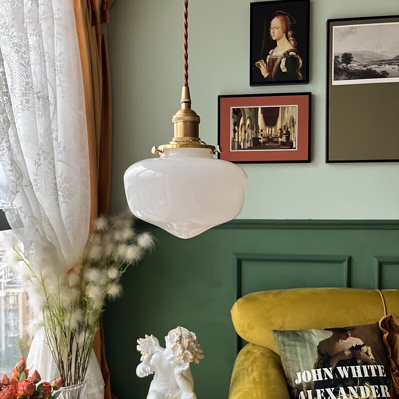 lampade a sospensione a led lampade a sospensione per soffitto lampade a sospensione in ottone vetro paralume lampadari per sala da pranzo decorazione soggiorno di lusso 110-240v del 2025 a $130.99 –P2