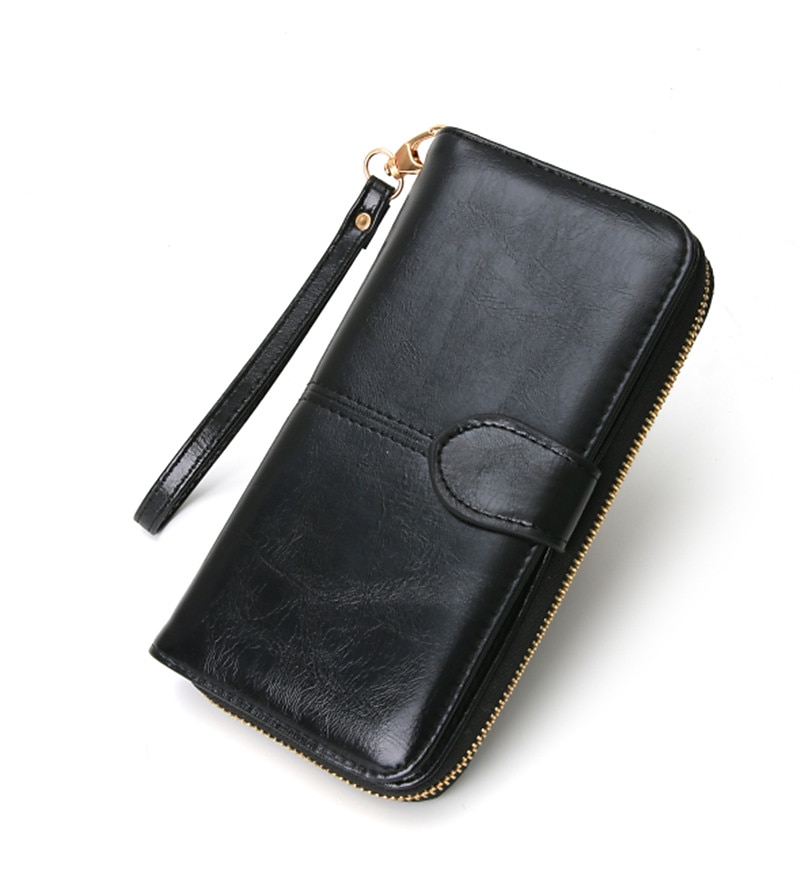 Women's RFID Blocking Faux Leather Wallet - Multi-Compartment Zipper Clutch with Card Slots, Phone Holder, and Wristlet Strap for Travel and Everyday Use 2025 - $18.99 –P10