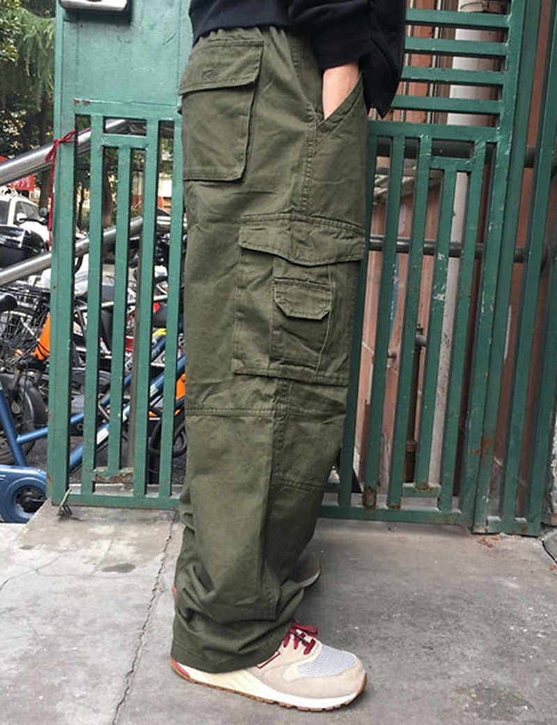 Per uomo Pantaloni cargo Pantaloni militari Tasche Liscio Comfort Traspirante Esterno Giornaliero Per uscire Informale Grande e alto Nero Verde del 2026 a $43.99 –P9