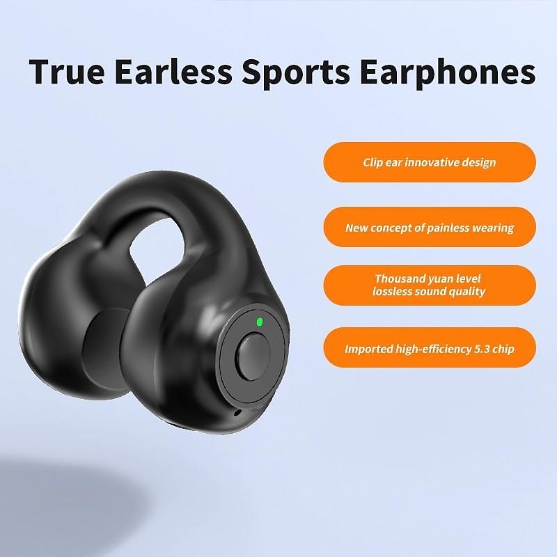 1PC Painless Wear Ear-clip Single Ear Earphone Wireless Bluetooth5.3 Earbuds with Microphone 2025 - $11.99 –P11