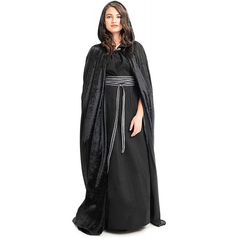 Retro Středověké Punková gotika plášť s kapucí Ren Faire Čerodějnice Čaroděj Viking Unisex Keltské Viking Fantazie předvečer Všech svatých Karneval Výkon Párty Plesová maškaráda Dospělé Přehoz Cel 2025 - $29.99 –P4