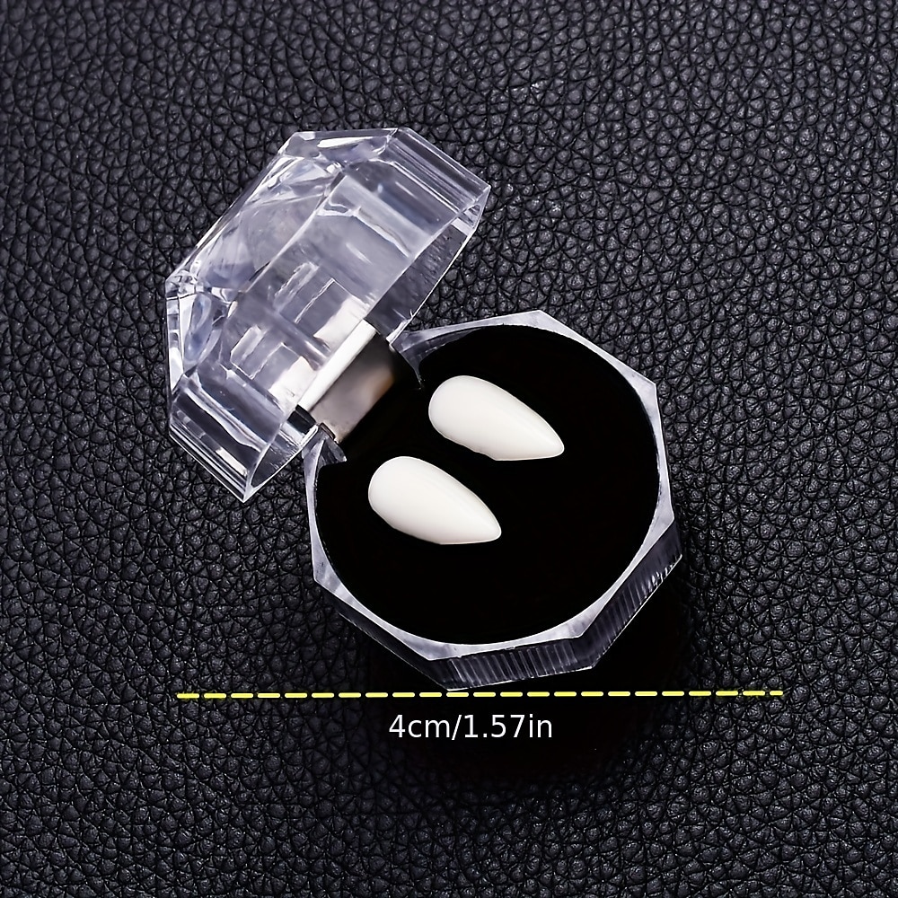 Vampire Fangs White Scary Costume Zombie Dentures Cosplay Costume Accessories Prank Toys Party Props Halloween 2025 - $14.49 –P2