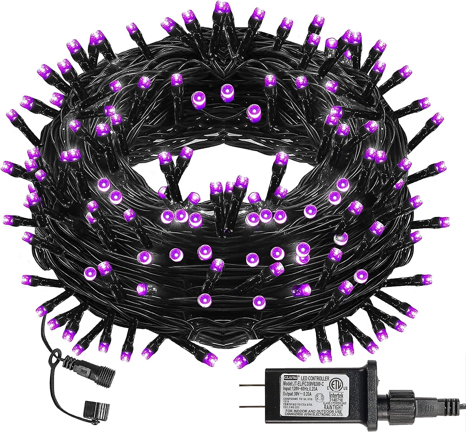 stringa di luce viola di halloween 8 funzioni per interni ed esterni stringa di luce decorativa di halloween spina di sicurezza a bassa tensione 10 metri 100 luci 20 metri 200 luci 30 metri 300 luci del 2025 a $13.99 –P4