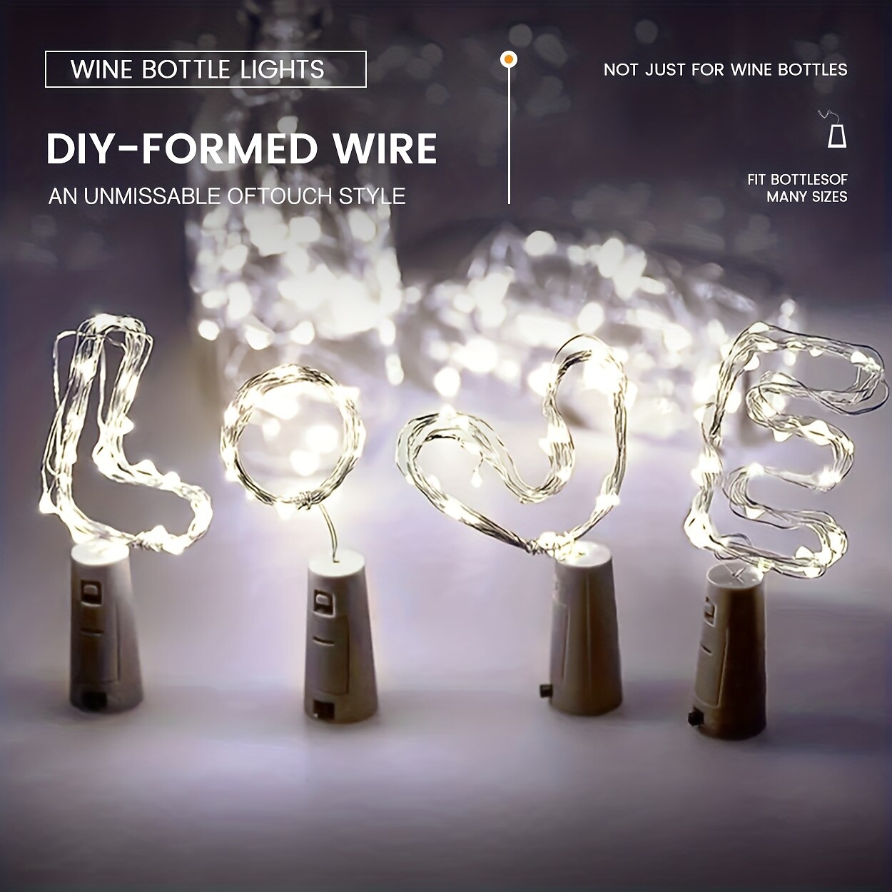 elegante festa di ricevimento di nozze 1/2/6/10 pezzi luci a stringa per bottiglie di vino 2 m 20 led con tappo in sughero bianco caldo bianco multicolore rosso blu impermeabile decorazione natalizia del 2025 a $7.99 –P4