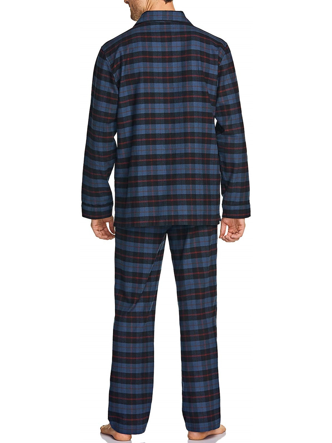 Homens Loungewear Roupa de Dormir Conjunto de Pijama Top e calça de pijama 2 Peças Xadrez à moda Casual Conforto Casa Diário Algodão Conforto Lapela Manga Longa Camisa Social Calça Com Cordão Cintura de 2025 por $30.99 –P9