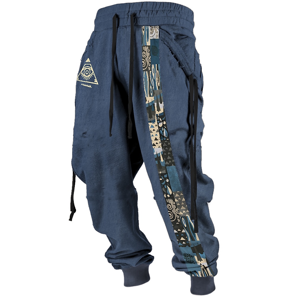 Stammes Bandana-Druck Vintage Herren 3D-Druck Jogginghose Trainingshose Hosen Hose Outdoor Strasse Casual Polyester Schwarz Rot Blau S M L Mittlere Taillenlinie Elastizität Hose 2025 - $32.99 –P6