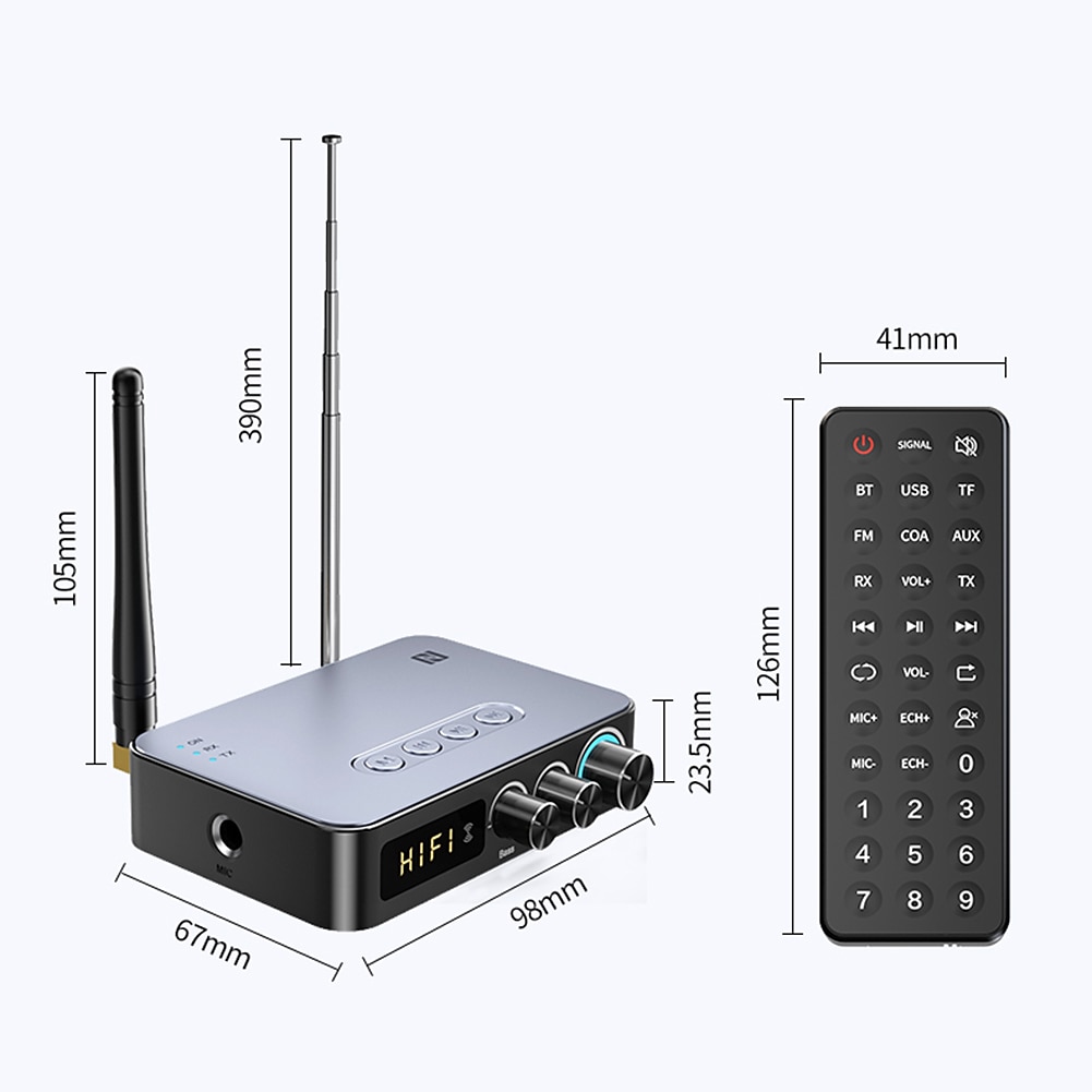 M9 Pro Bluetooth 5.1 Audio Receiver Transmitter 3.5mm Aux Wireless Music Adapter U Disk/TF Card FM Radio Player DAC Converter 2025 - $52.99 –P13