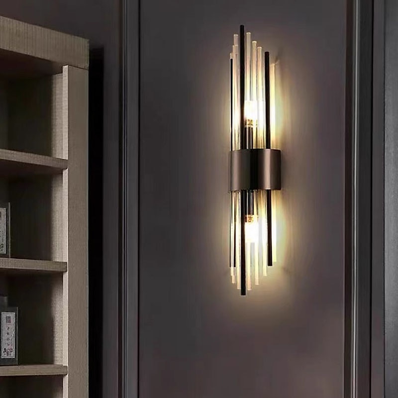 Applique murale LED cristal moderne applique murale appliques murales chambre salle à manger en acier applique murale 110-120v 220-240v 5 w de 2025 ? $199.99 –P6